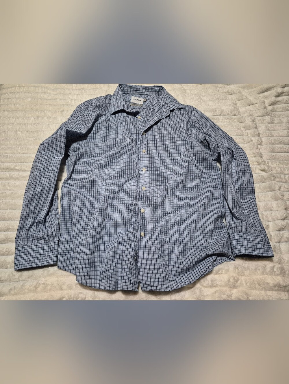 Goodfellow & Co Checked Long Sleeve Collar Button Down Dress Shirt